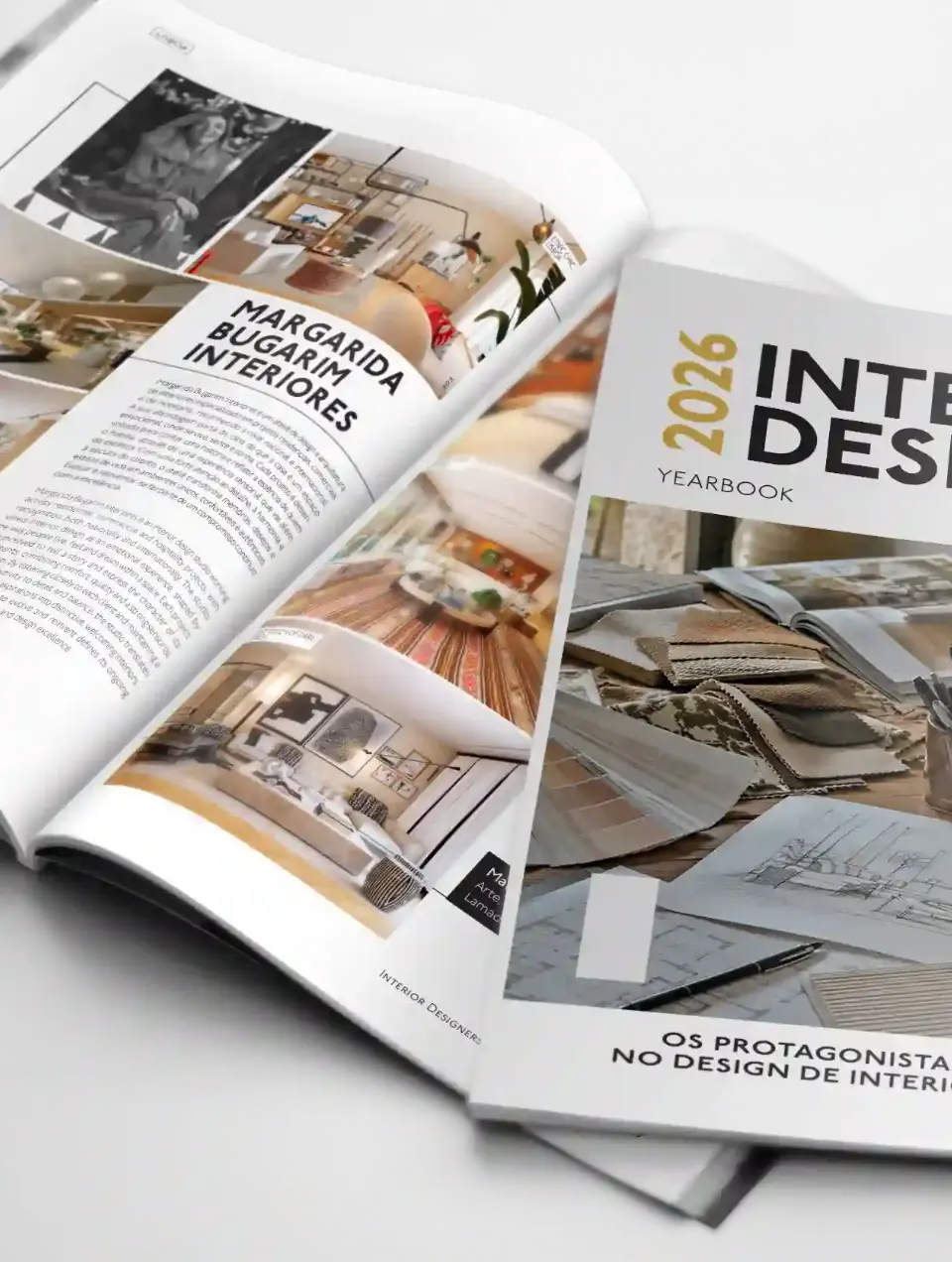  Featured page for Margarida Bugarim Interiors in the 2026 Urban Magazine Yearbook
